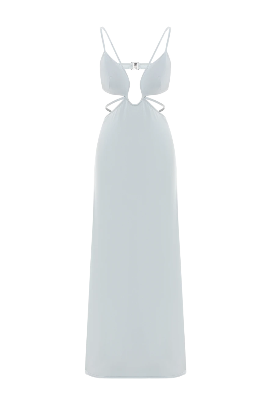 Moeva трикотажное платье calla dress до щиколотки с вырезам и акцентам на бретелях серое 188958 - фото 1