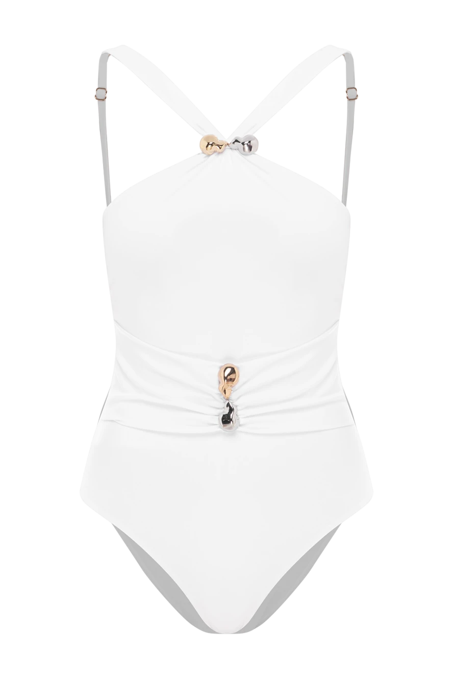 Moeva слитный купальник lyra white high neck белый 188965 - фото 1