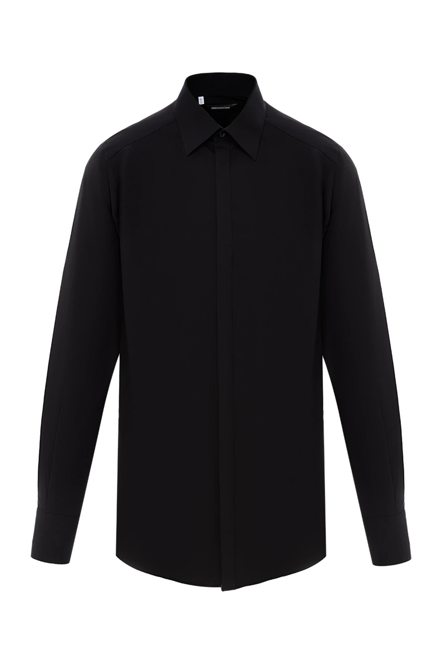 Dolce & Gabbana shirt with a classic collar made of smooth black cotton 188970 - photo 1