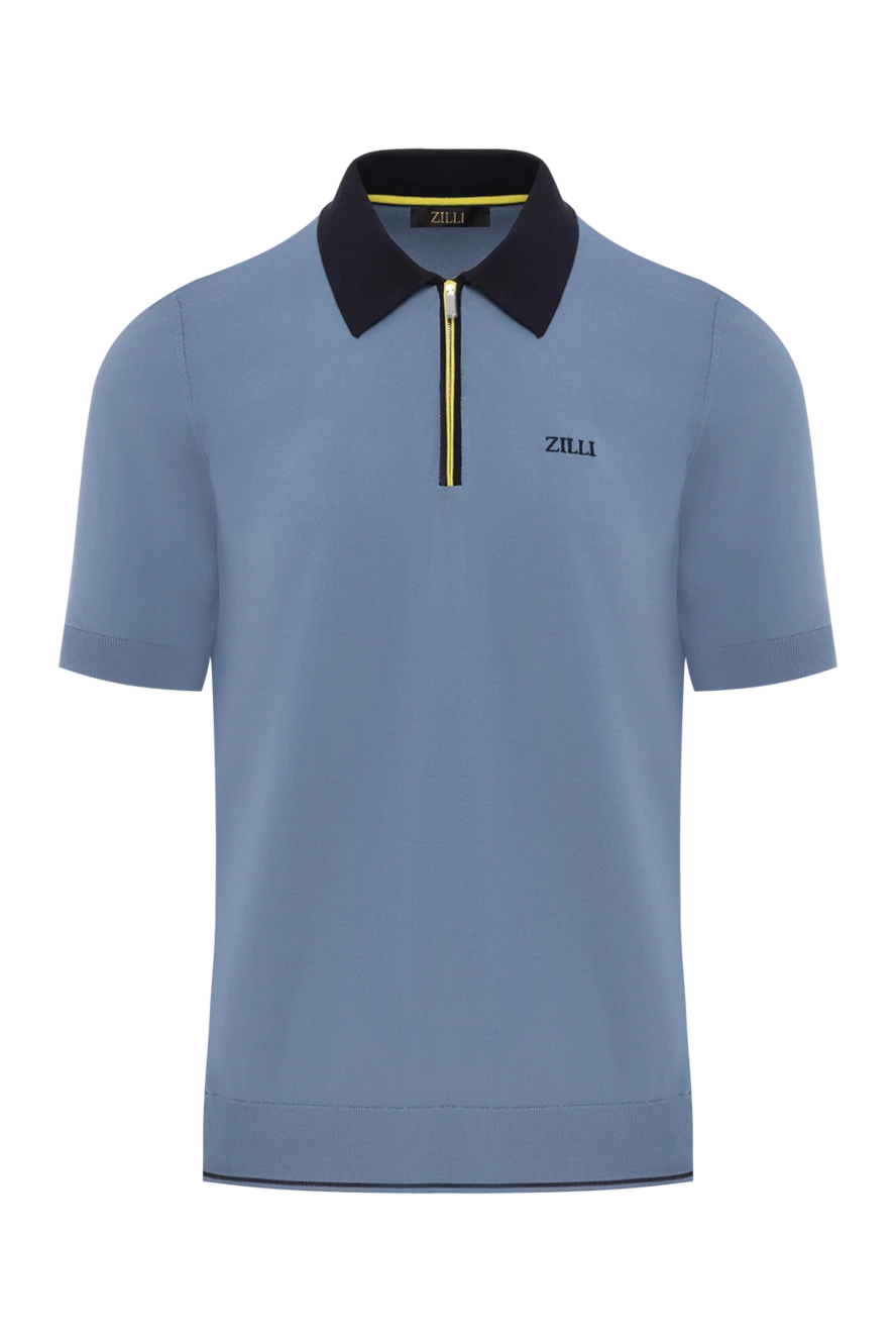Zilli pale blue onyx zip up polo with contrast collar
cotton 189013 - photo 1