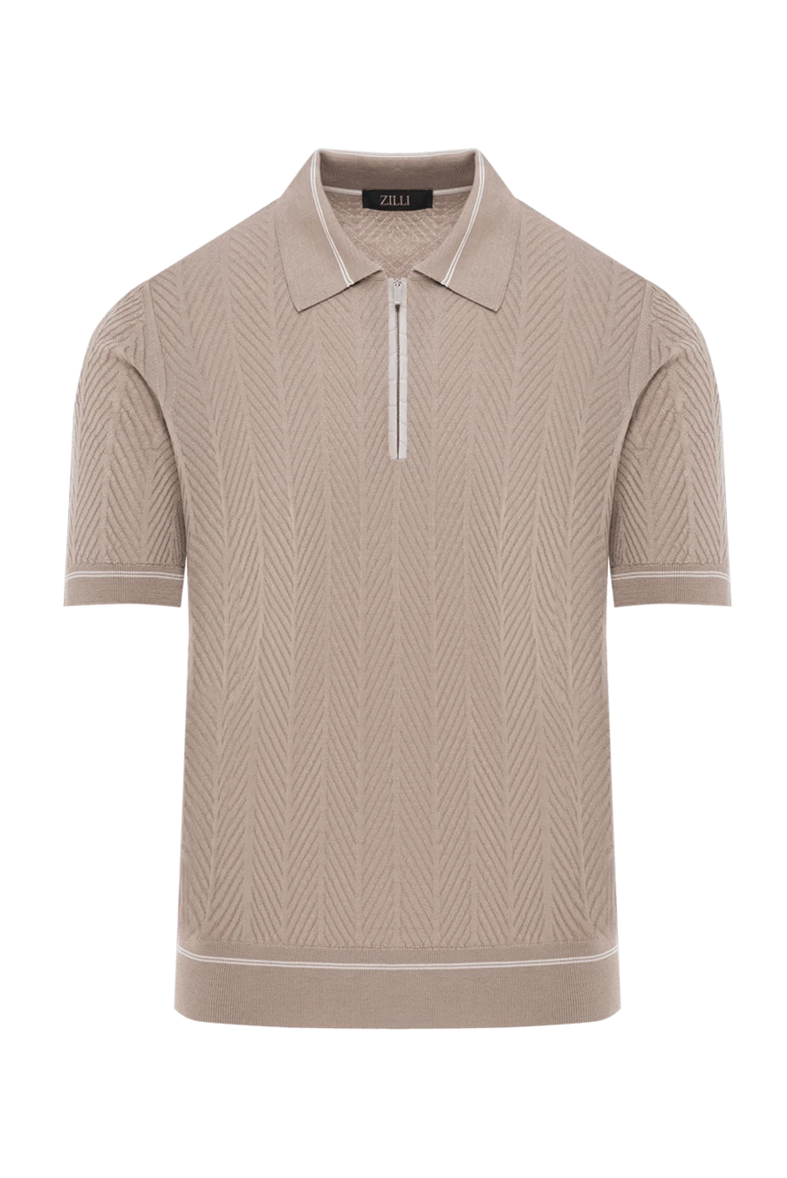 Zilli сыдырма және крокодил былғары кірістірулері бар бежевый жібек поло жейде
189016 - фото 1