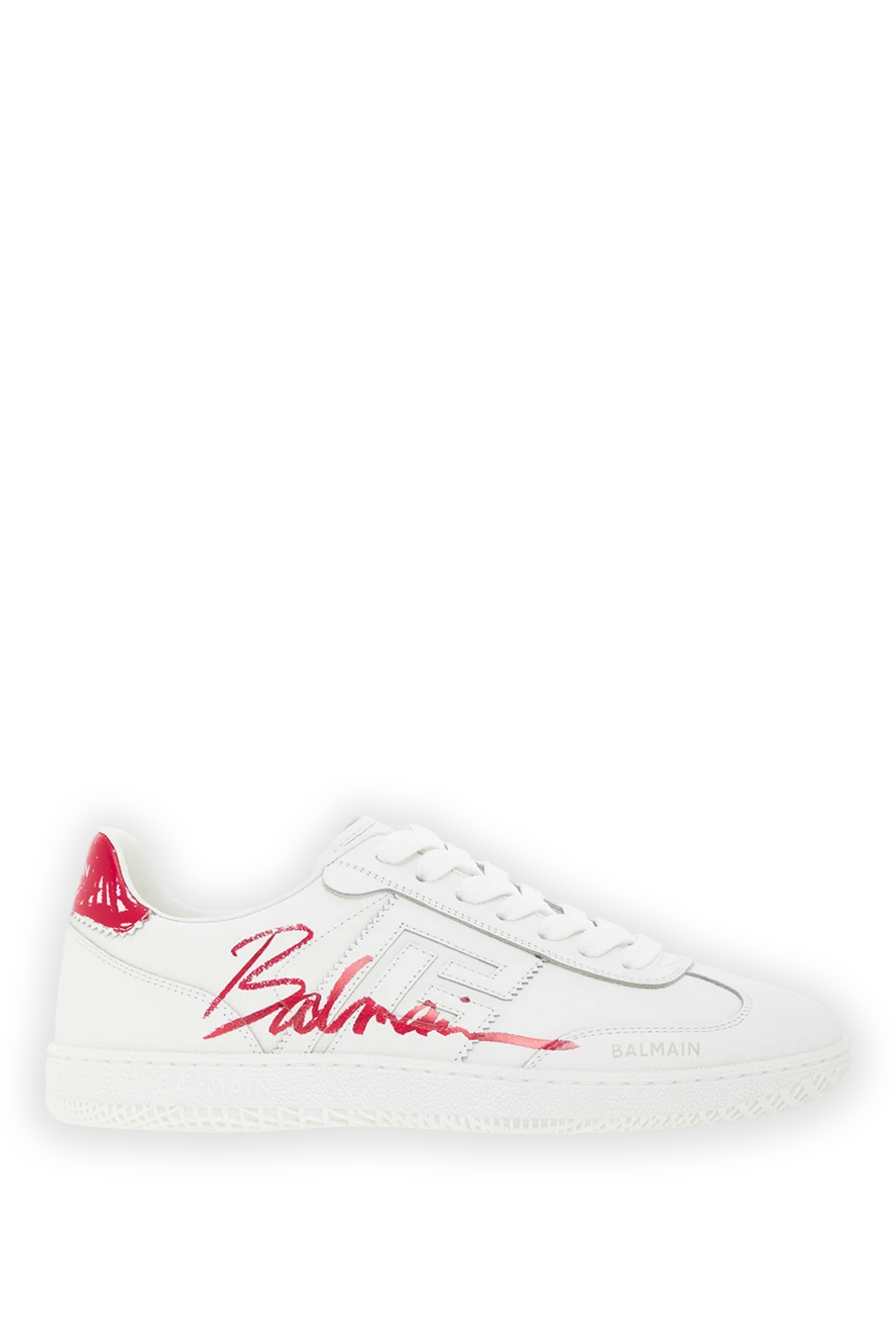 Balmain аққу ерін далабы бұзау терісінен жасалған былғары кроссовкалар ерін далабы print white
189032 - фото 1