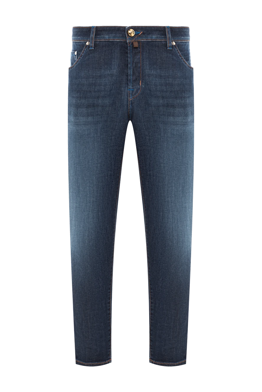 Jacob Cohen men's dark blue jeans with contrast stitching
189038 - photo 1