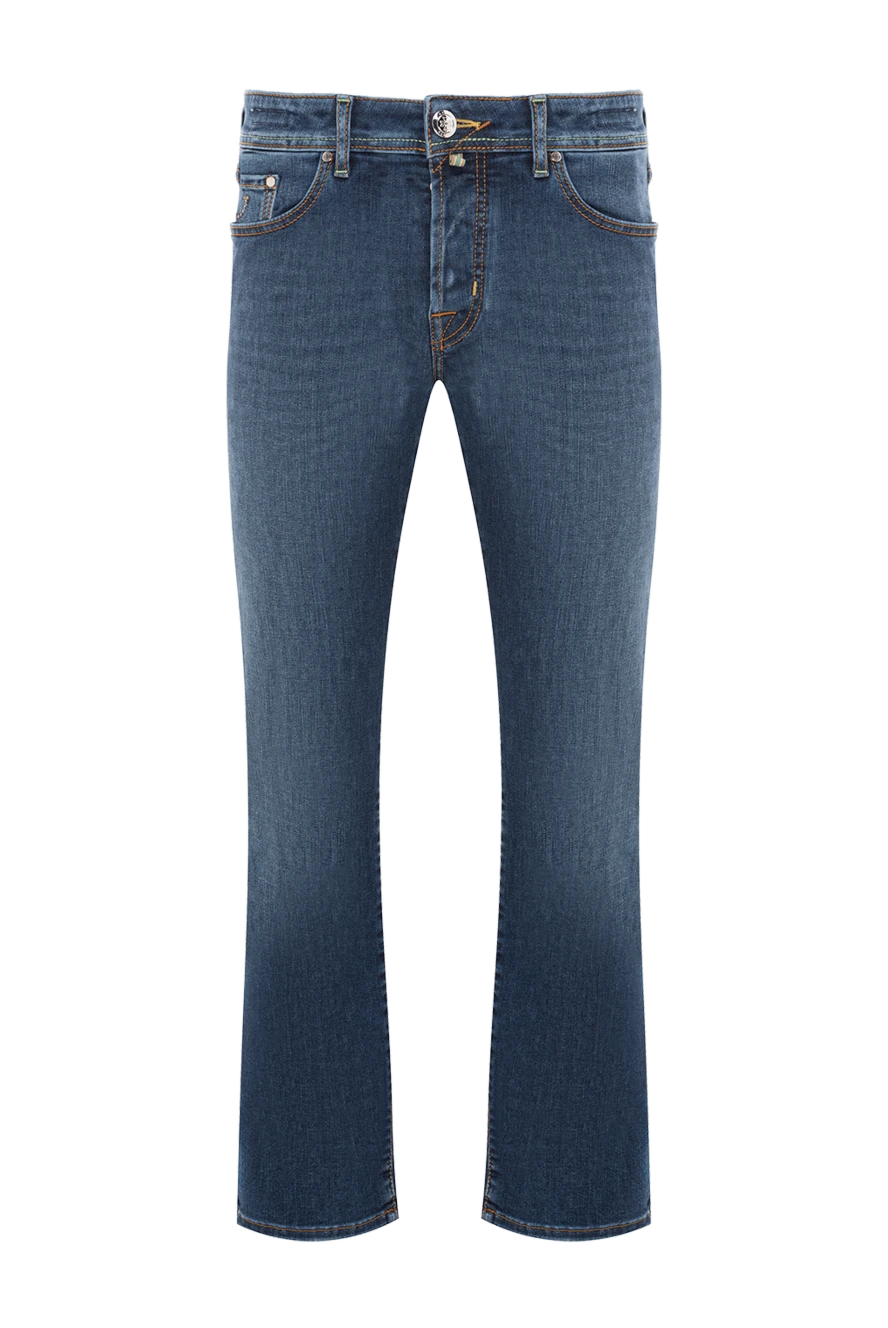 Jacob Cohen мужские классические джинсы светло-синие с контрастной строчкой
189039 - фото 1