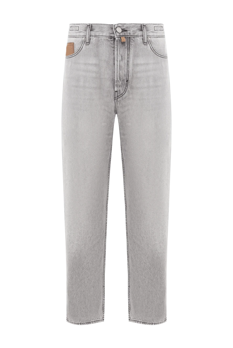 Jacob Cohen сұр түсті ерлерге арналған мақта-матадан жасалған lyocell қиындылық джинсы 189054 - фото 1