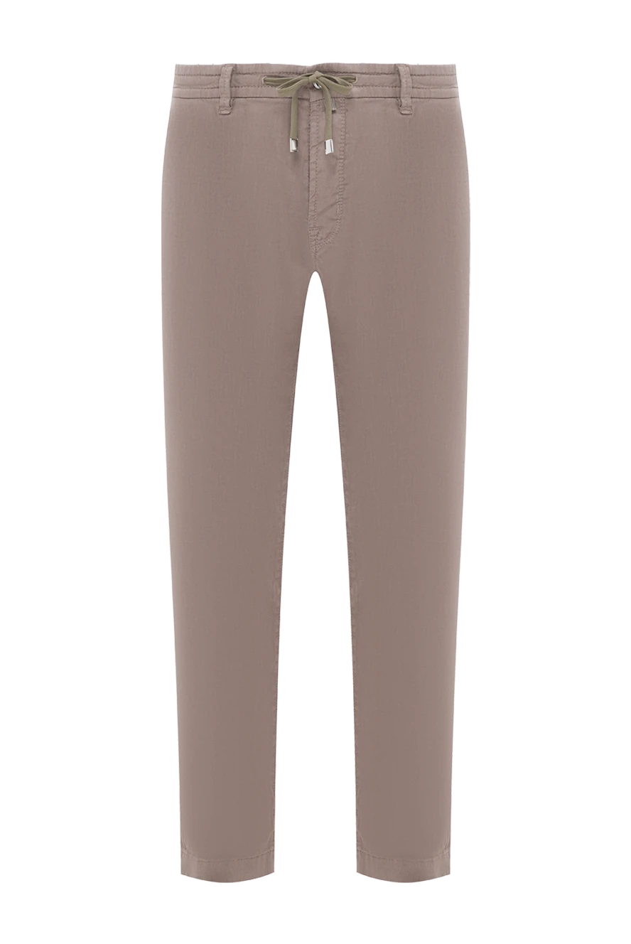 Jacob Cohen летние брюки бежевого цвета с поясом на кулиске
189056 - фото 1