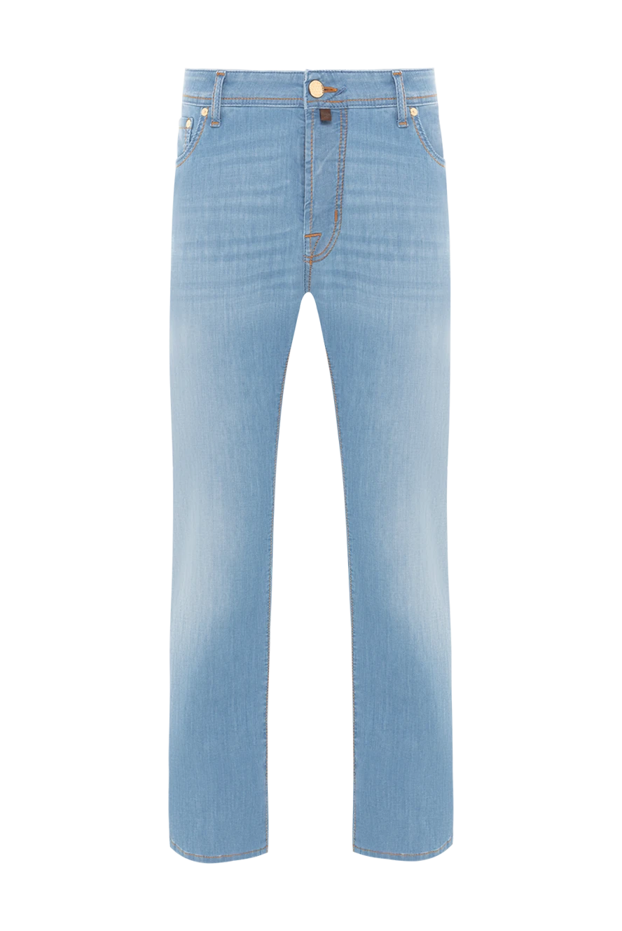 Jacob Cohen blue distressed cotton blend five pocket jeans 189063 - photo 1