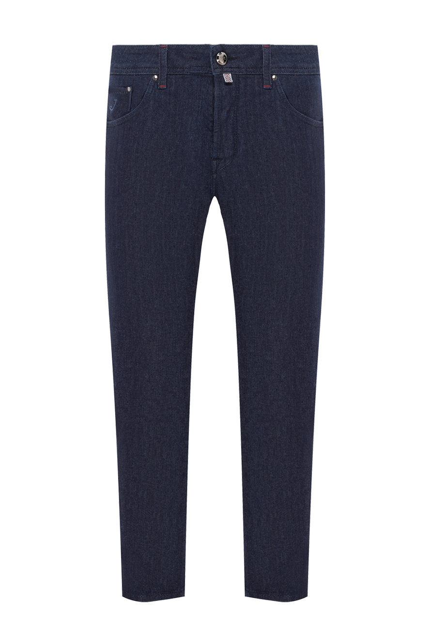 Jacob Cohen темно-синие джинсы мужские прямые с пятью карманами 189066 - фото 1