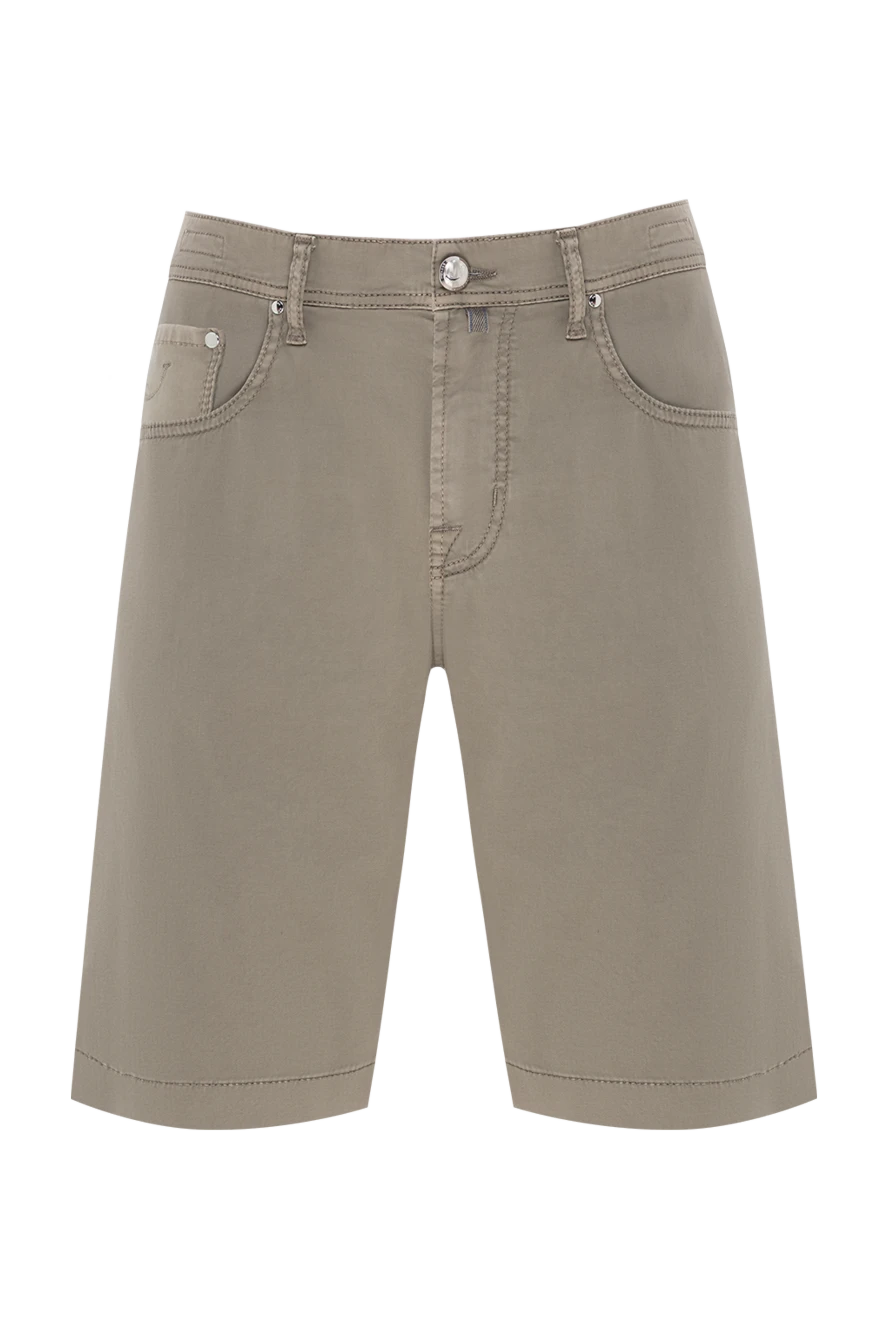 Jacob Cohen бежевый мақтадан тігілген ерлерге арналған джинсы шорт 189075 - фото 1