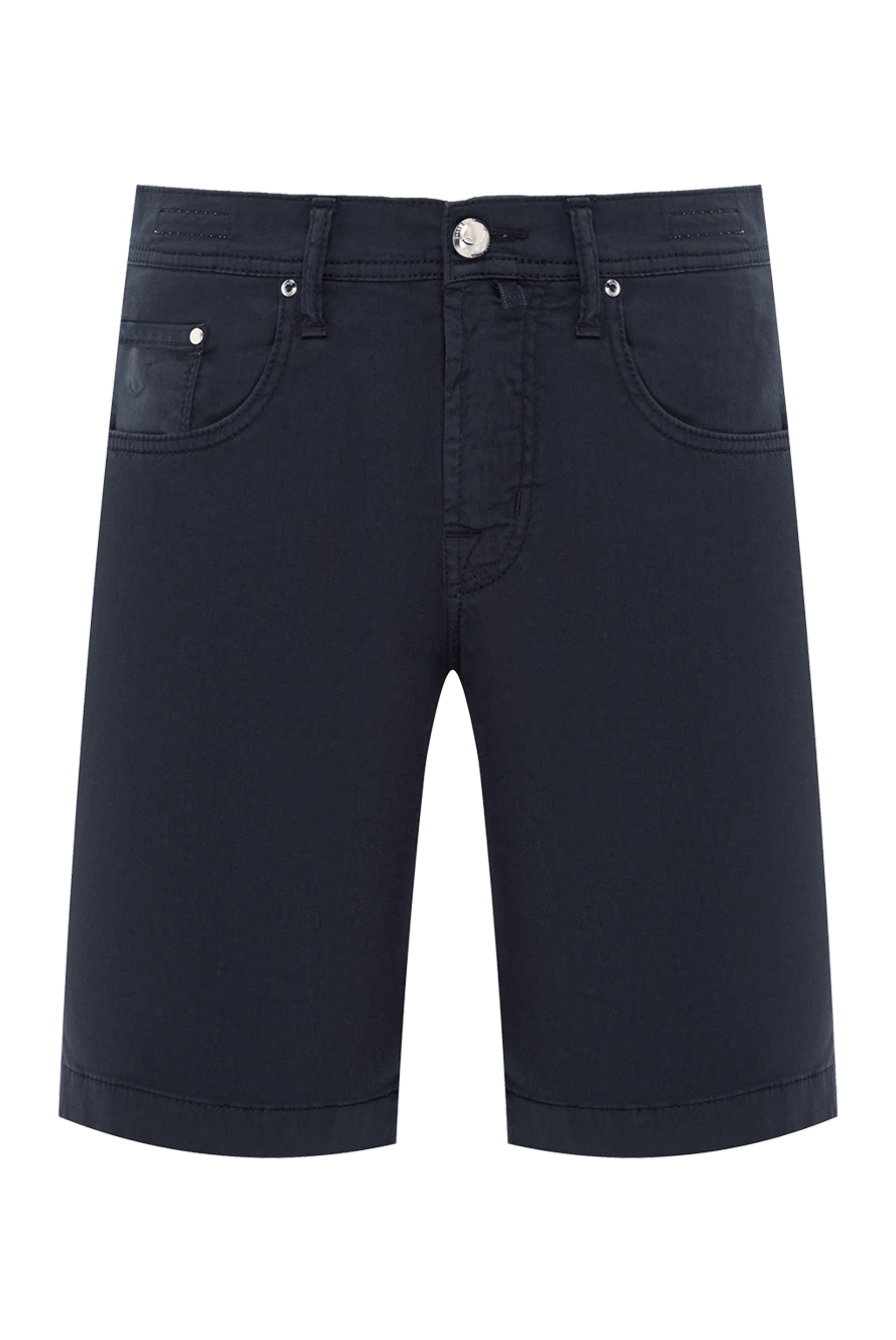 Jacob Cohen классикалық джинсы киімі бар қою көк мақта шорт 189076 - фото 1