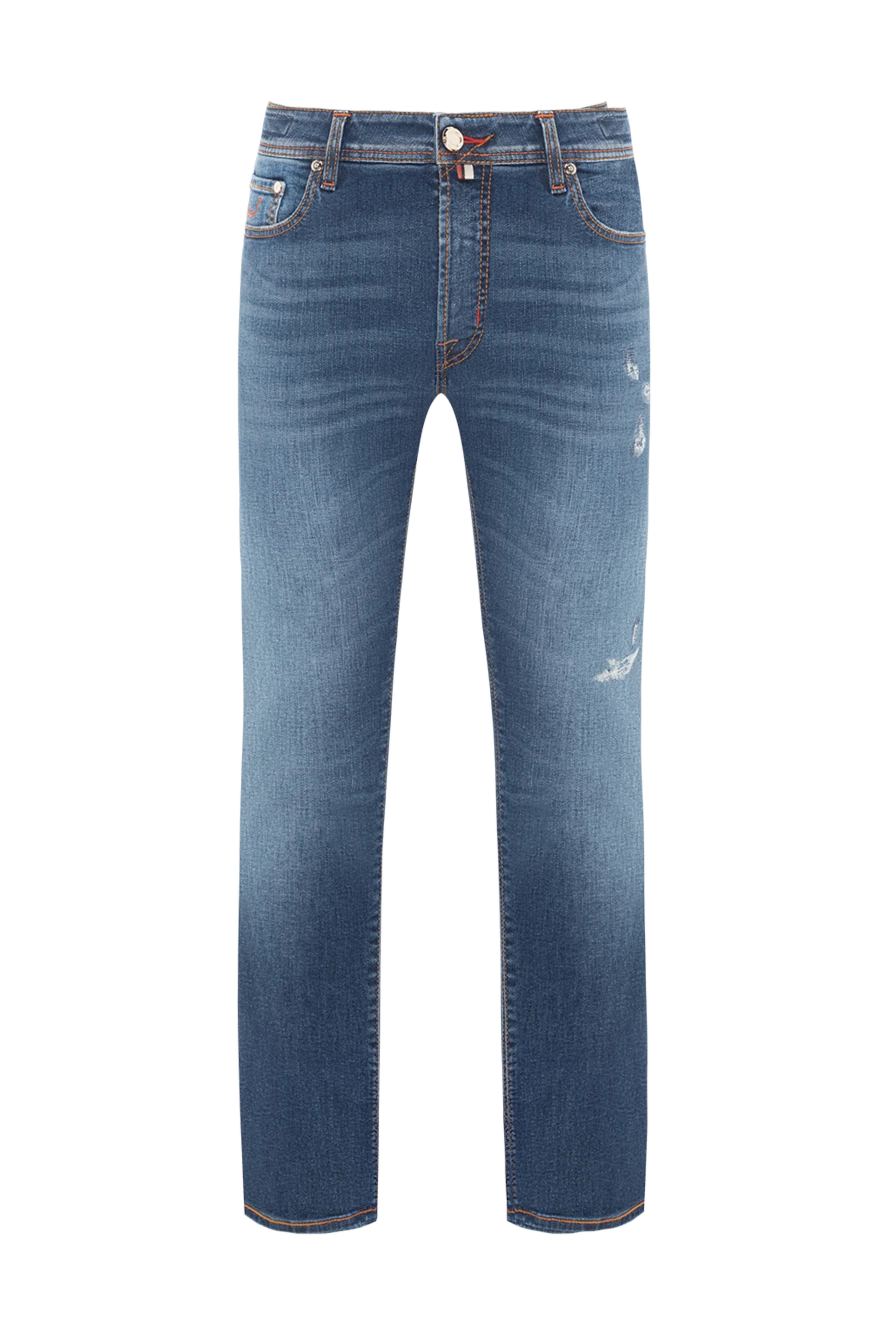 Jacob Cohen серпімді мақтадан тігілген ерлерге арналған көк түсті конустық джинсы 189077 - фото 1