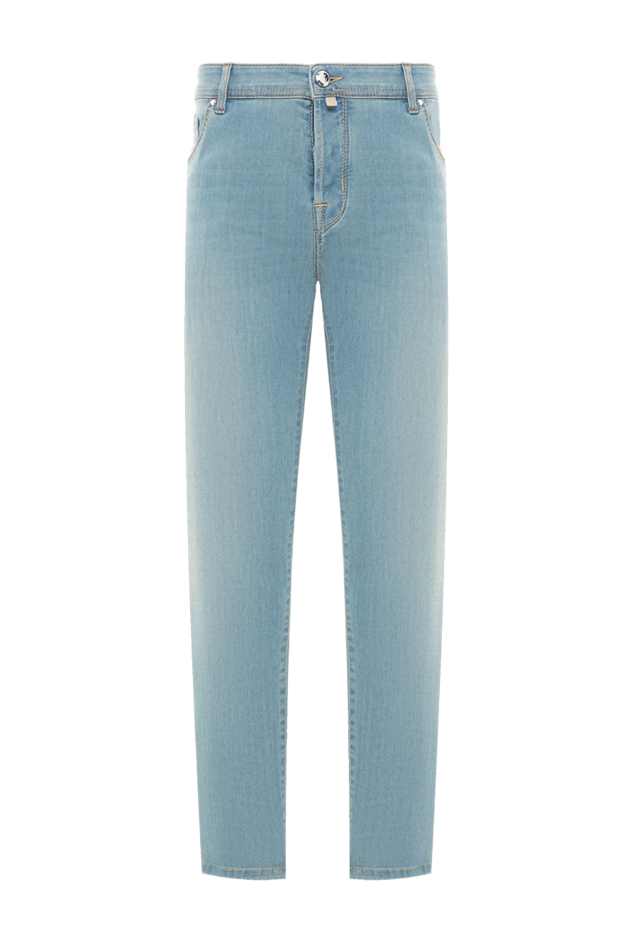 Jacob Cohen қайнаған текстурасы бар ашық көк мақтадан тігілген күнделікті джинсы 189079 - фото 1