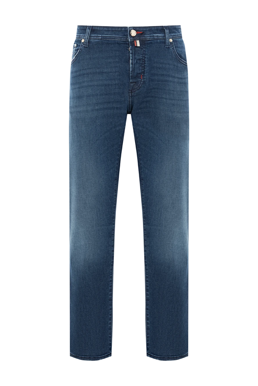 Jacob Cohen синие джинсы из стрейчевого денима с красной прострочкой
189088 - фото 1