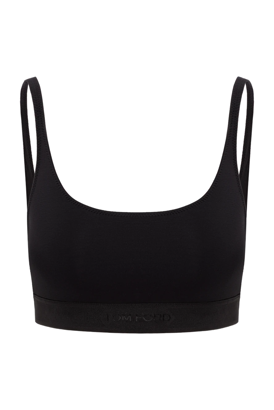 Tom Ford фирменный стрейч бюстгальтер из модала с логотипом черный 189109 - фото 1