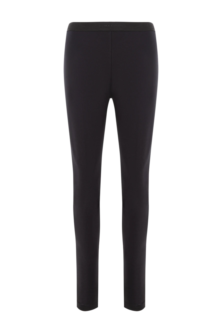 Tom Ford черные фирменные легинсы стрейч из блестящего джерси 189111 - фото 1