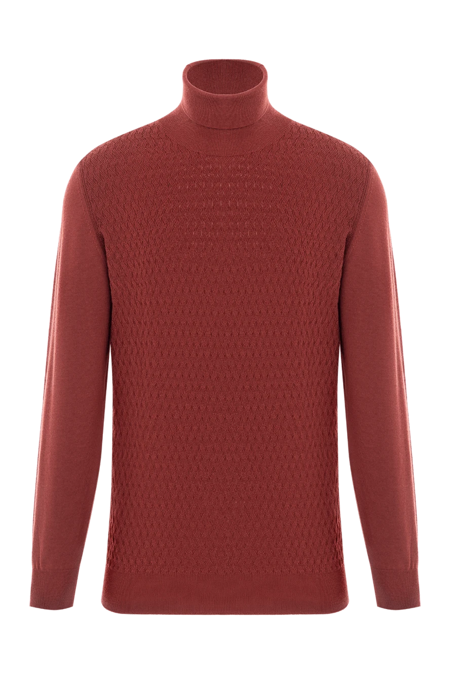 Corneliani мягкий гольф из шерсти красно-коричневого оттенка с фактурным узором
189189 - фото 1