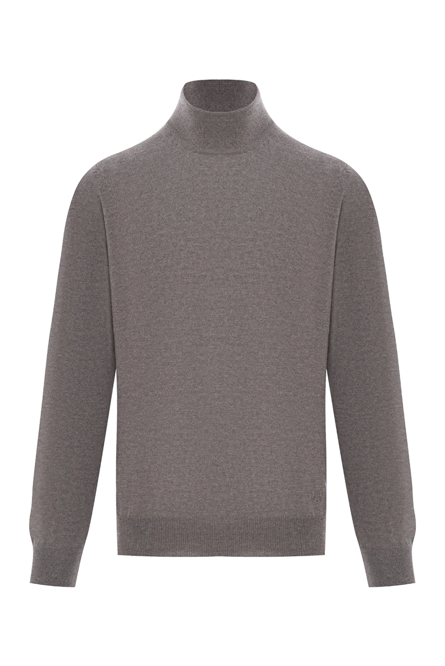 Corneliani коричневый шерстяной джемпер с воротником-стойкой и трикотажными манжетами
189233 - фото 1