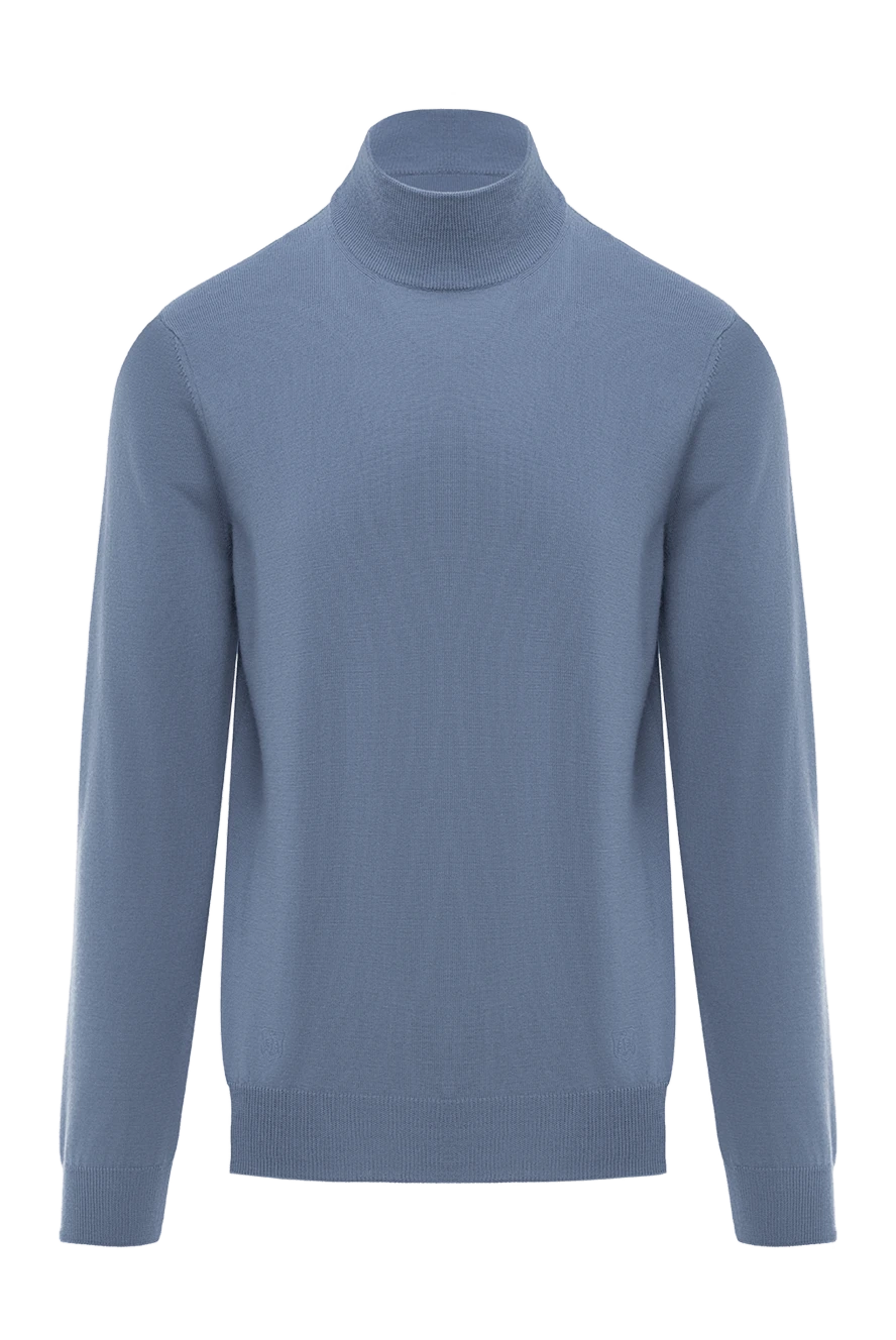 Corneliani light blue men's wool jumper with a stand-up collar
189238 - photo 1