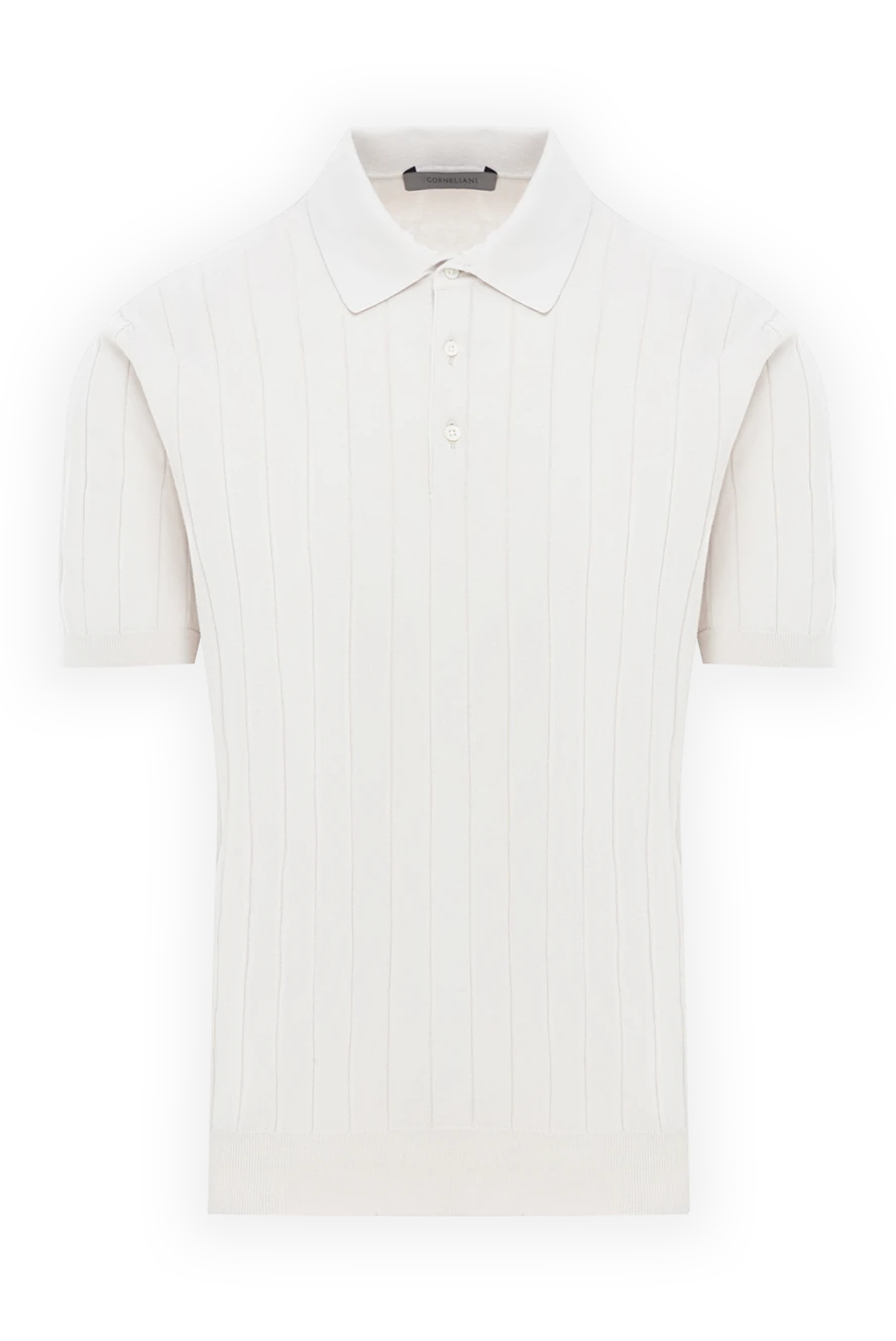 Corneliani трикотажное поло белого цвета в фактурный рубчик
189241 - фото 1