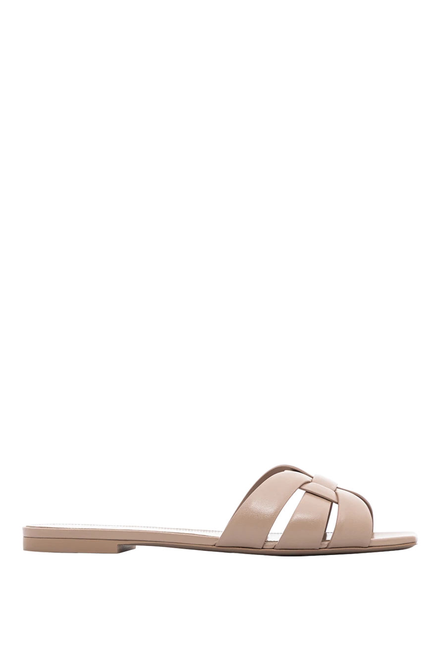 Saint Laurent tribute бежевый бір-біріне жабысатын бау сырғымалары 189255 - фото 1