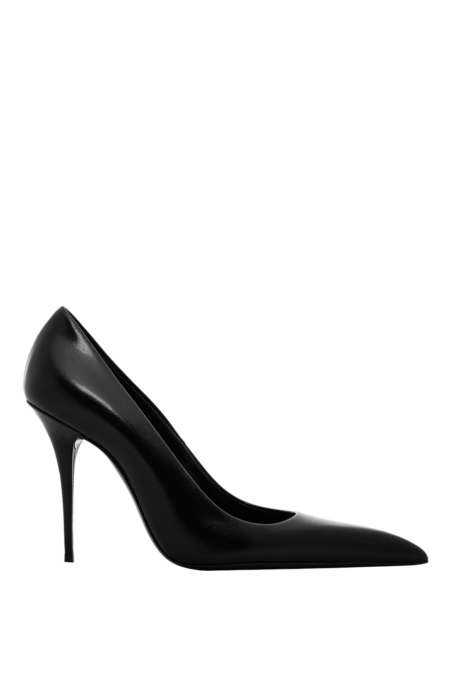 Saint Laurent élysée қара тегіс былғары аяқ киім 189259 - фото 1