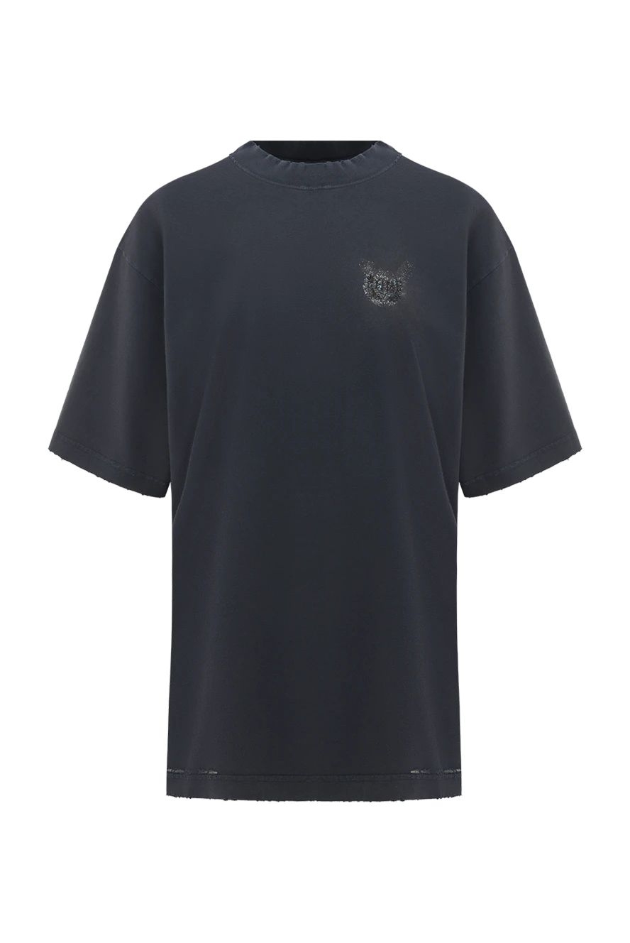 Balenciaga women's gray vintage effect cotton t-shirt 189312 - photo 1