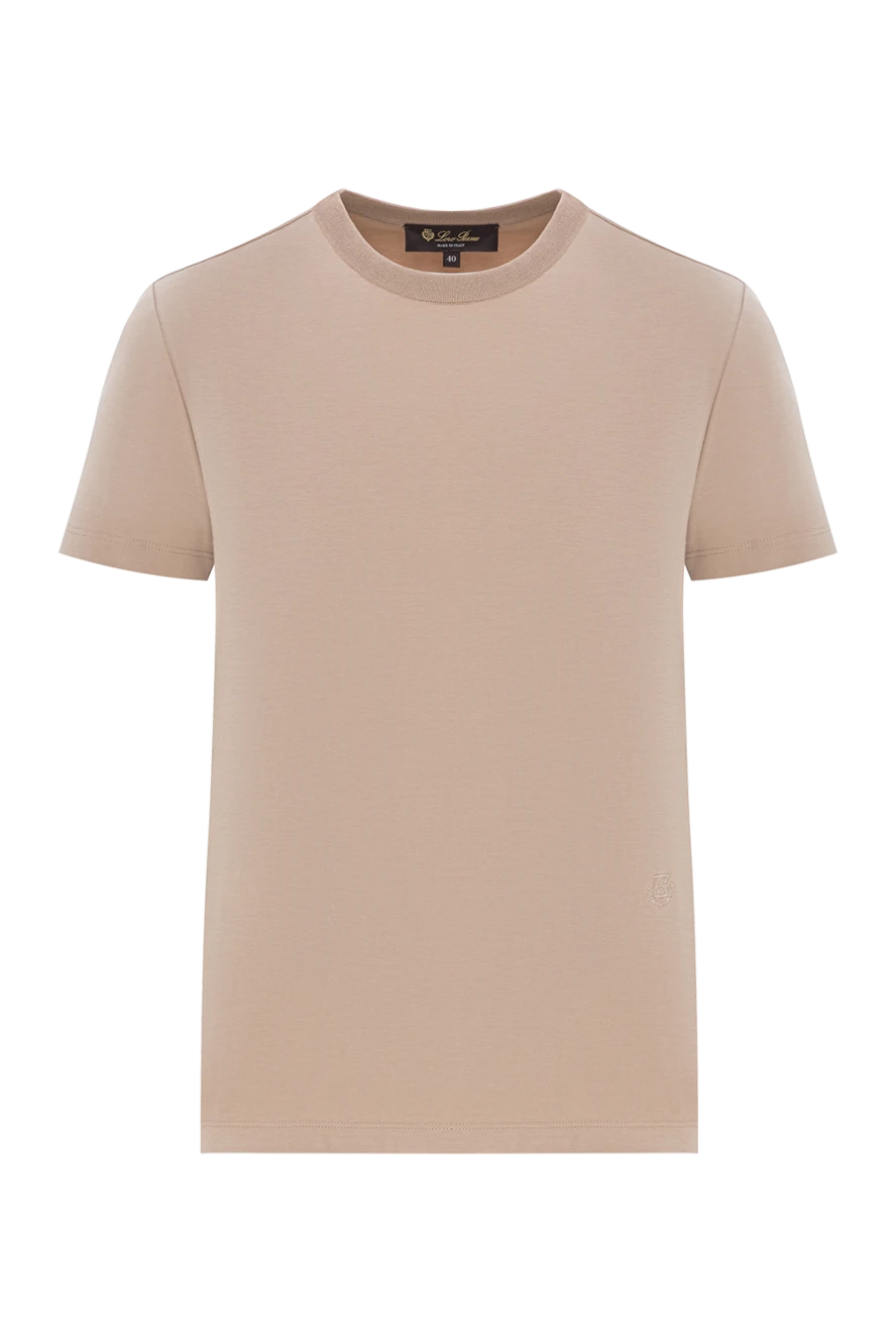 Loro Piana классическая базовая футболка my-t из чистого хлопкового джерси бежевая 189416 - фото 1