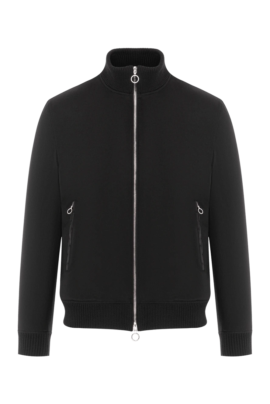 Seraphin қара түсті крокодил былғарыдан жасалған кашемирден жасалған бомбардир күрте 189553 - фото 1