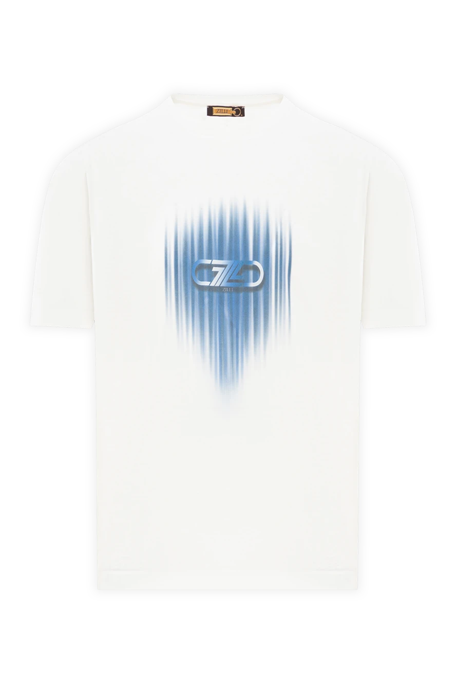 Zilli аэрография эффектісі бар жоғары сапалы мақтадан жасалған ақ футболка
189589 - фото 1