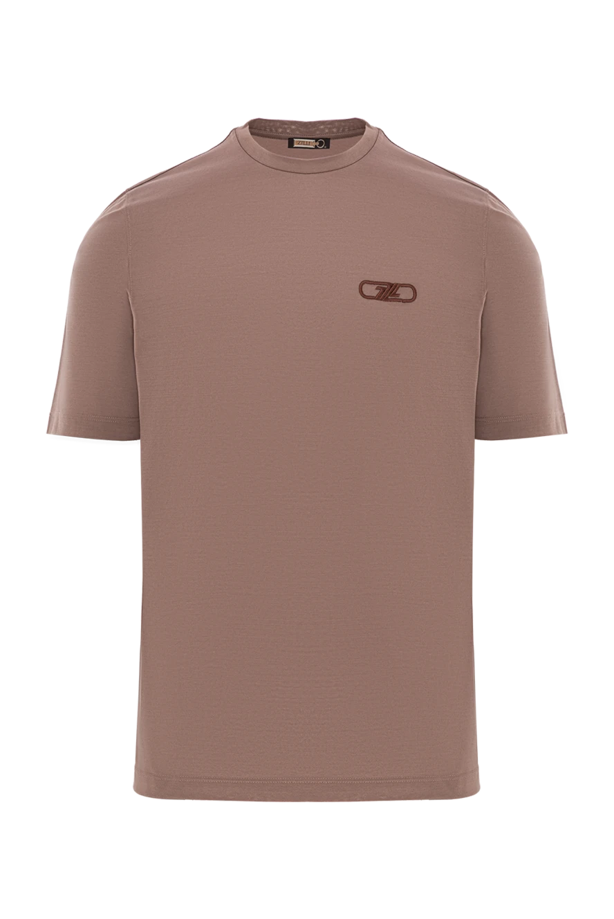 Zilli футболка базовая коричневая с контрастным брендингом
189598 - фото 1