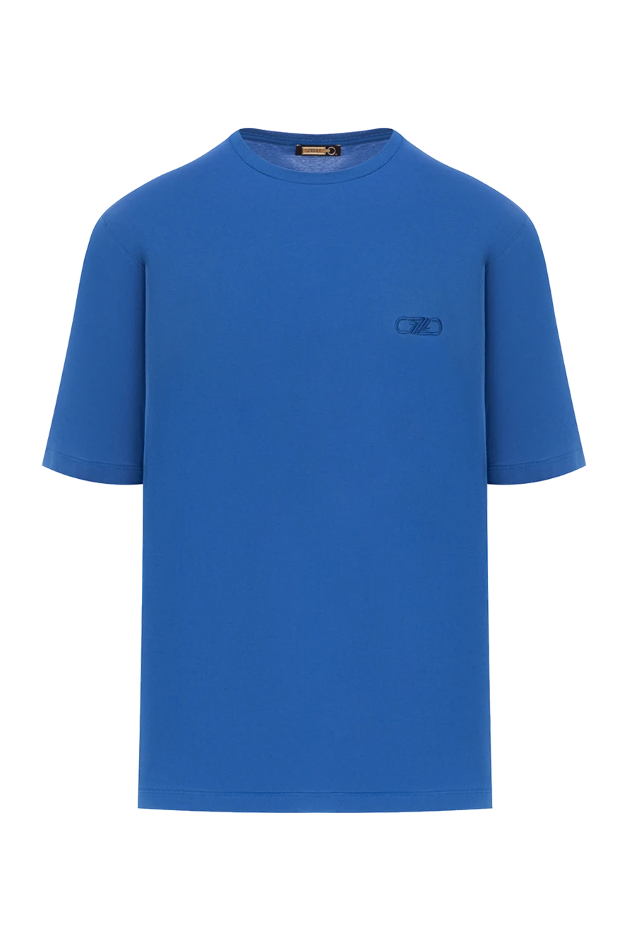 Zilli футболка хлопковая синяя с вышитым логотипом
189599 - фото 1