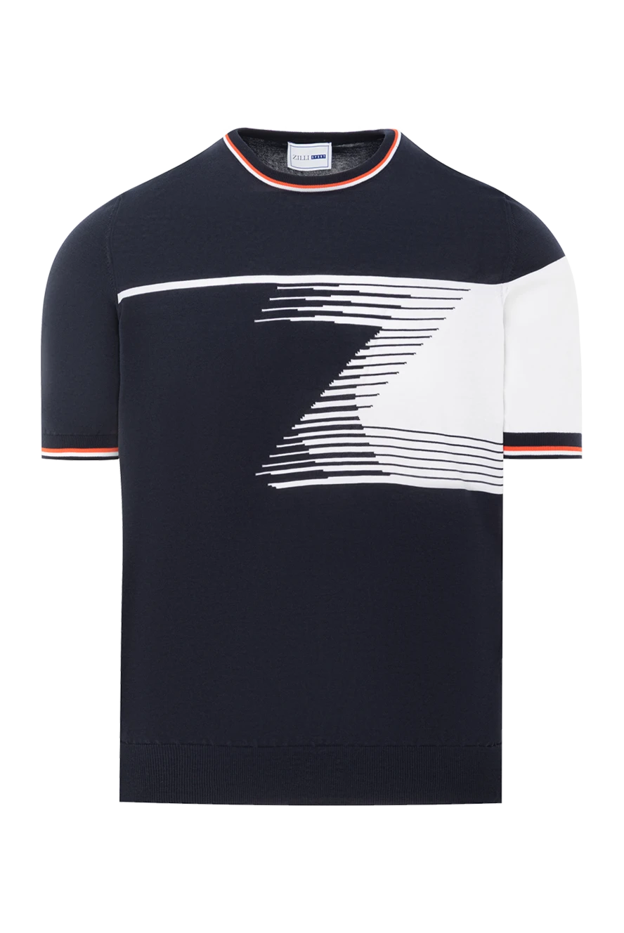 Zilli мужской джемпер из трикотажа с динамичным дизайном в бело-синей гамме
189622 - фото 1
