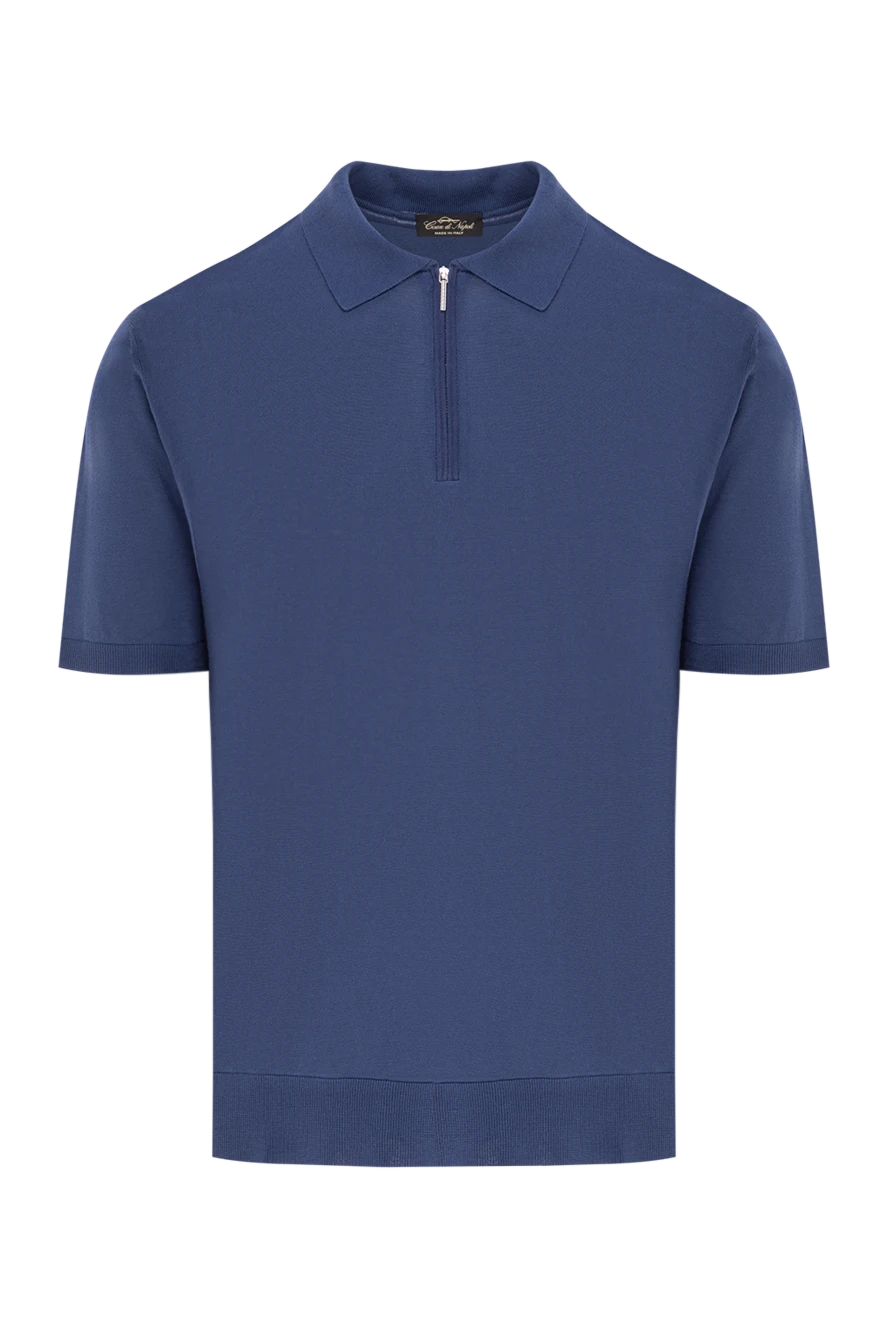 Cesare di Napoli polo shirt in soft jersey in deep blue 189677 - photo 1