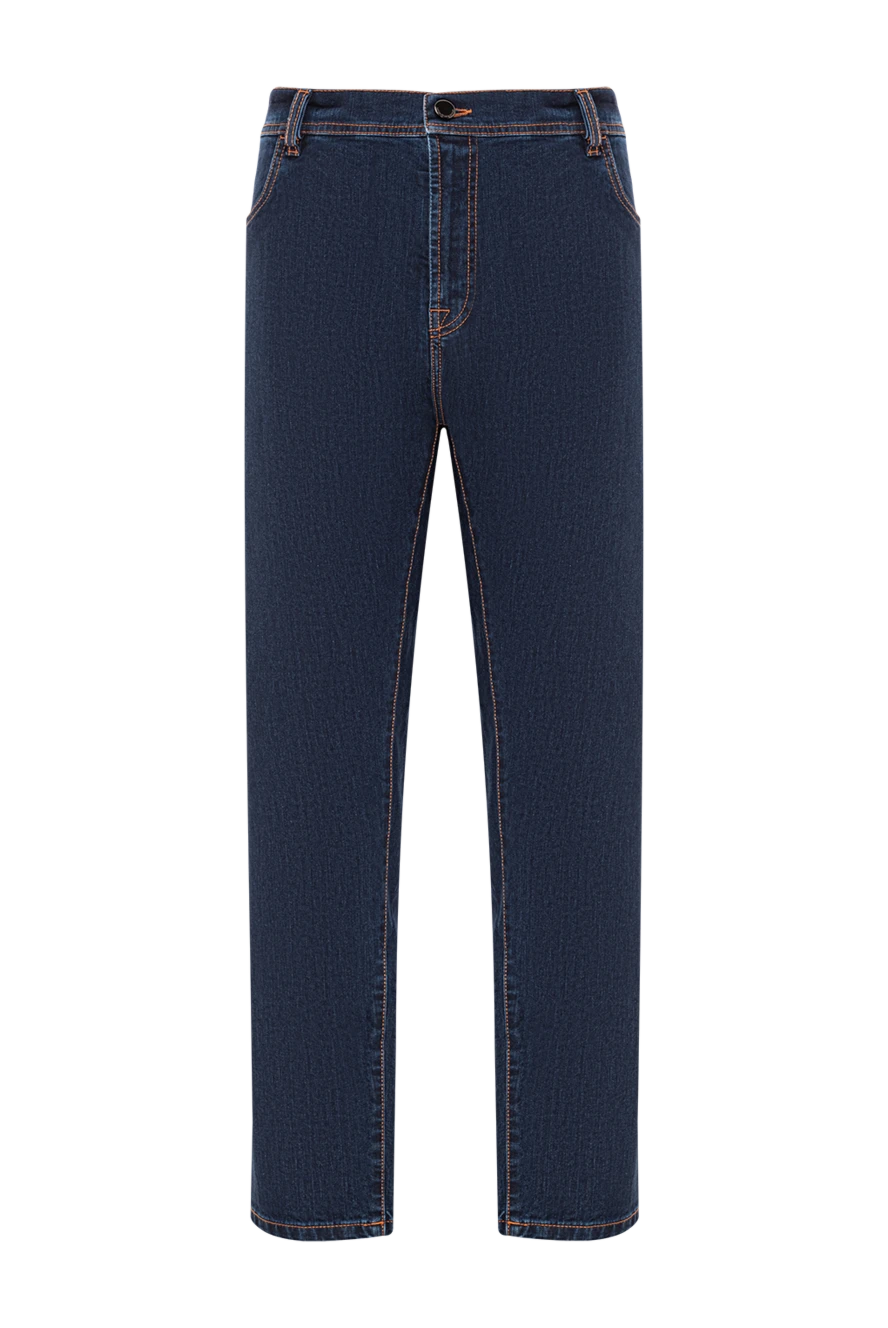 Scissor Scriptor темно-синие джинсы с декоративной вставкой и высокой посадкой 189707 - фото 1