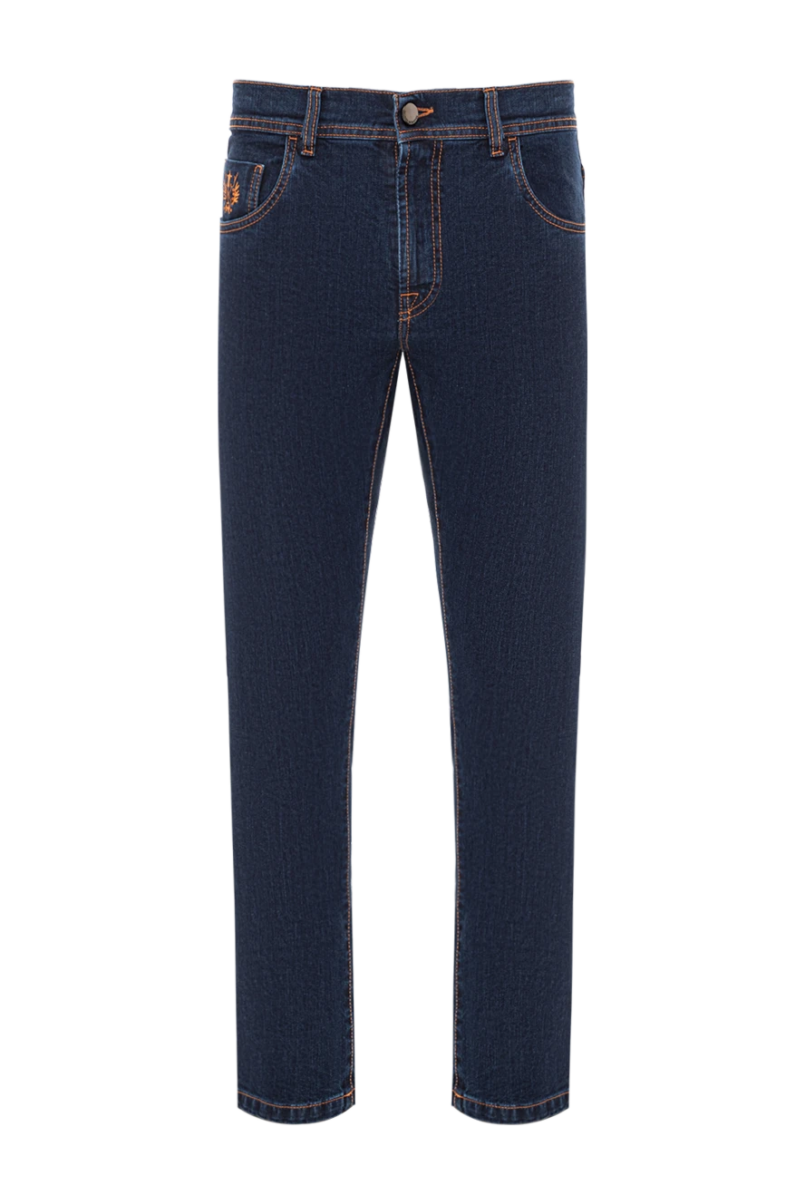 Scissor Scriptor джинсы из плотного денима с вышивкой на кармане и контрастной строчкой 189708 - фото 1