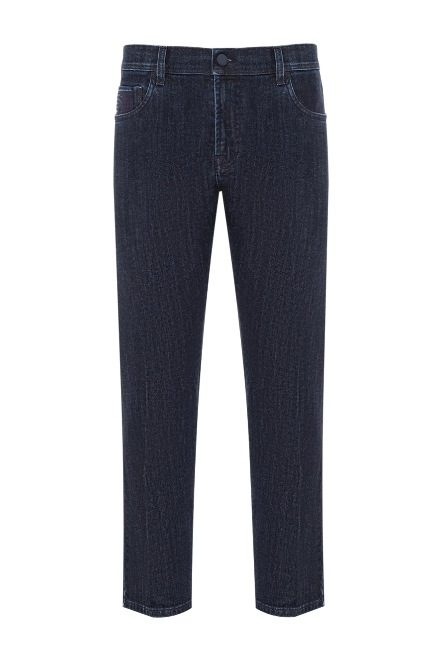 Scissor Scriptor dark blue jeans with vintage texture and comfortable fit 189709 - photo 1