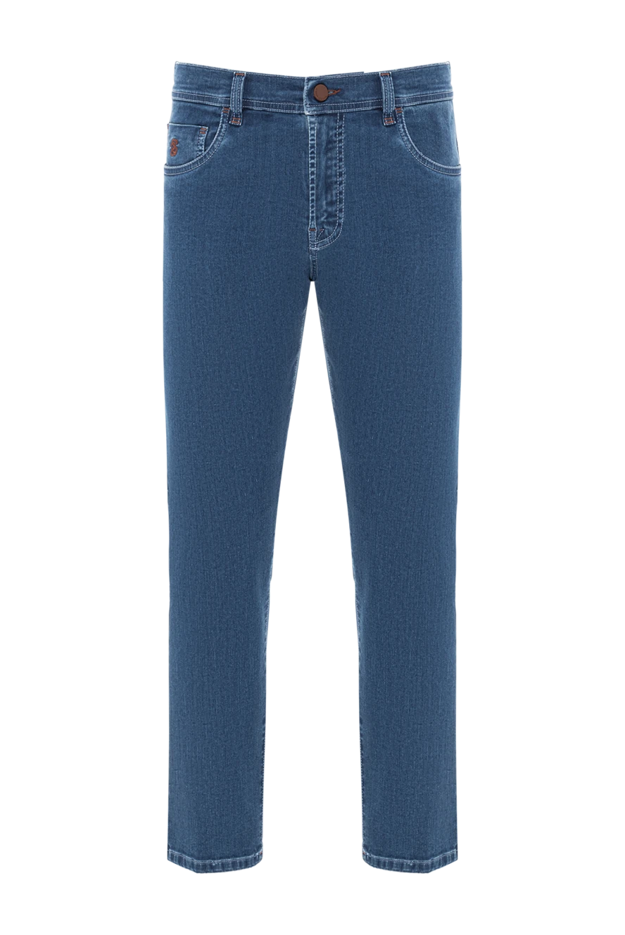 Scissor Scriptor джинсы с эффектом stone wash и нашивкой из натуральной кожи 189718 - фото 1