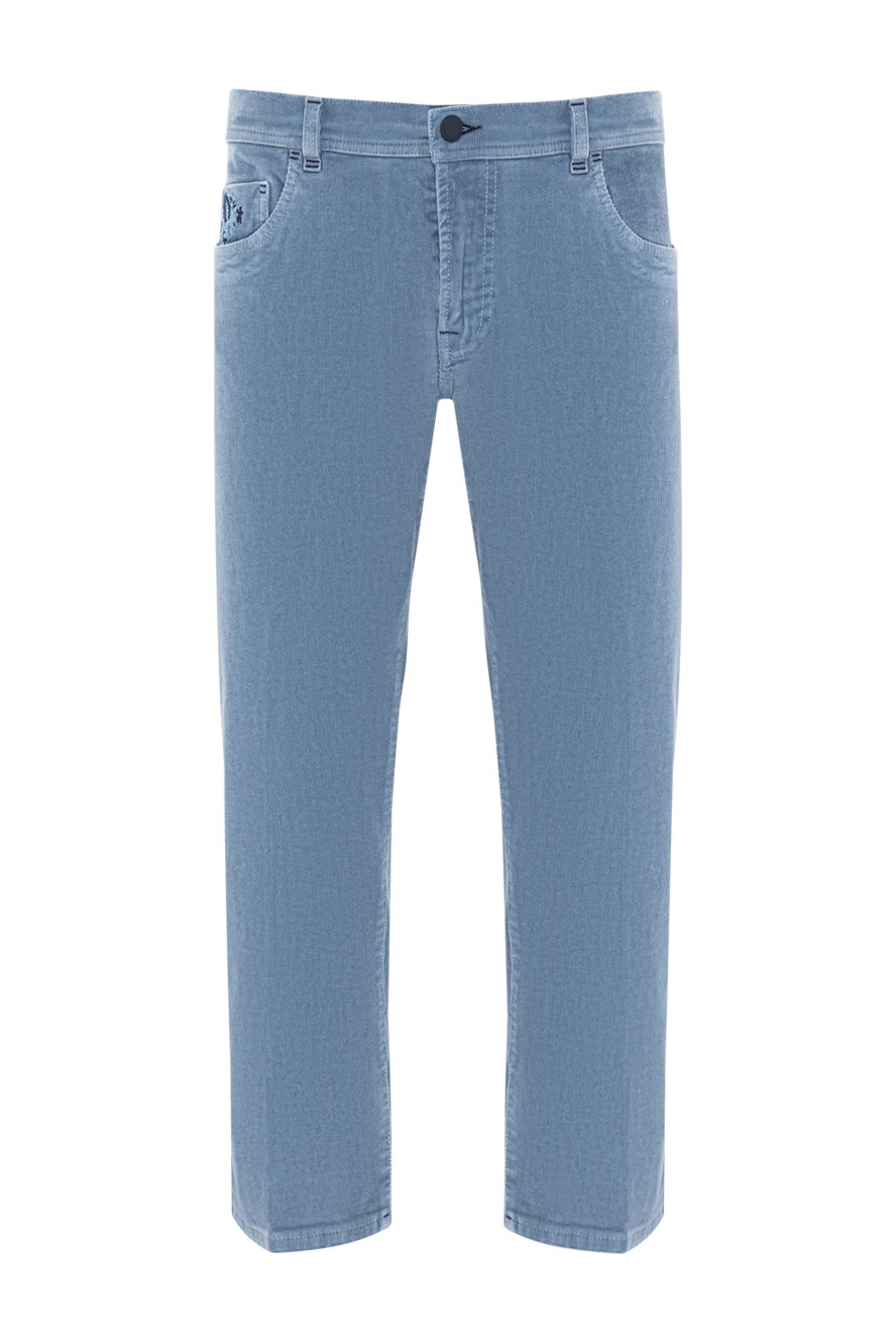 Scissor Scriptor базовые голубые джинсы из хлопка с логотипом на кармане
189743 - фото 1