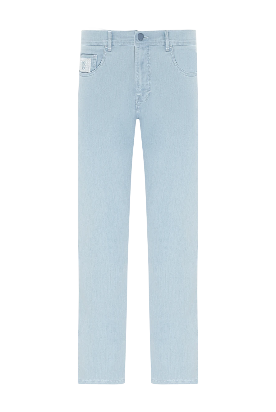 Scissor Scriptor джинсы светло-голубого цвета с брендовым патчем на поясе
189772 - фото 1