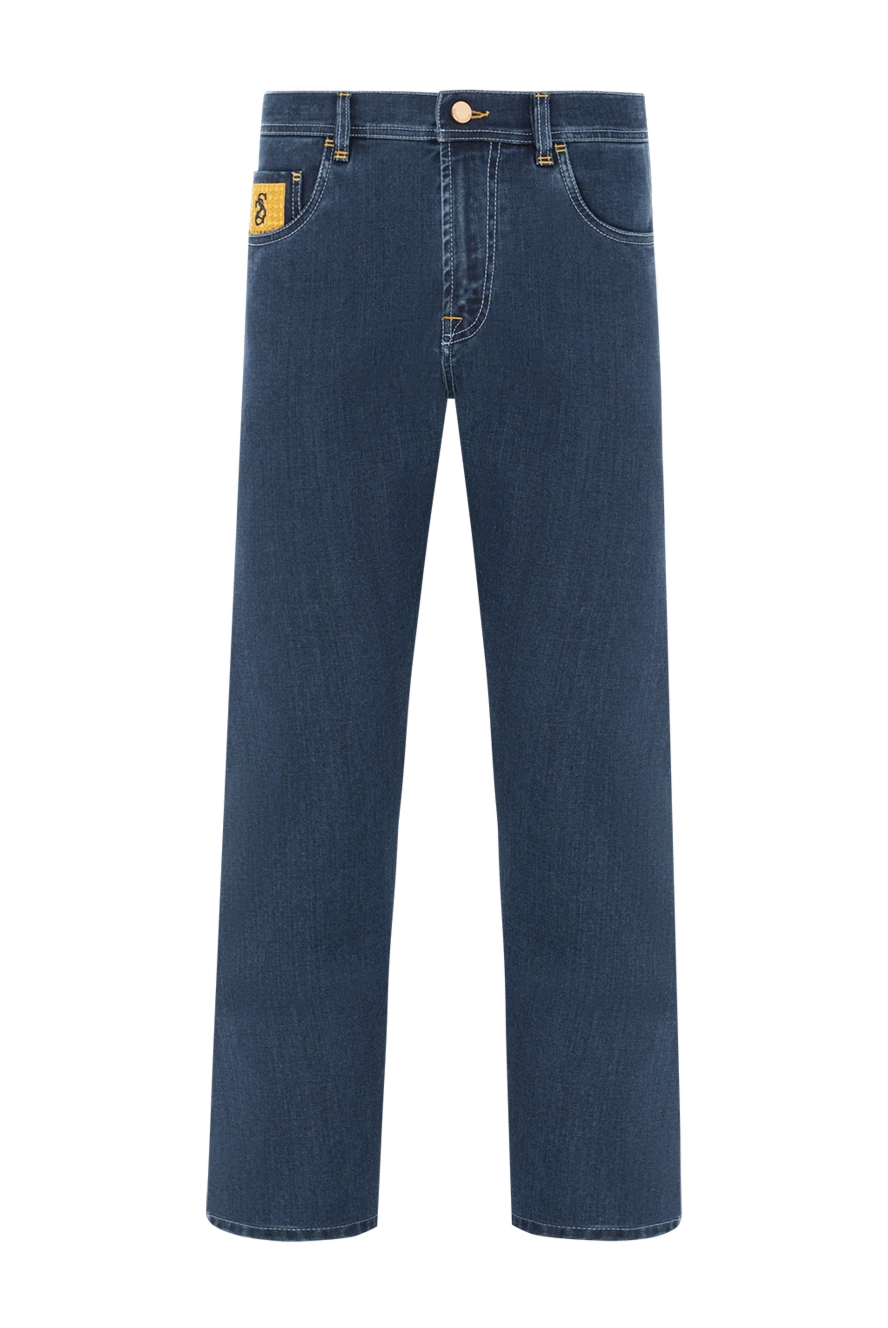 Scissor Scriptor dark blue jeans with contrasting yellow trim
189801 - photo 1
