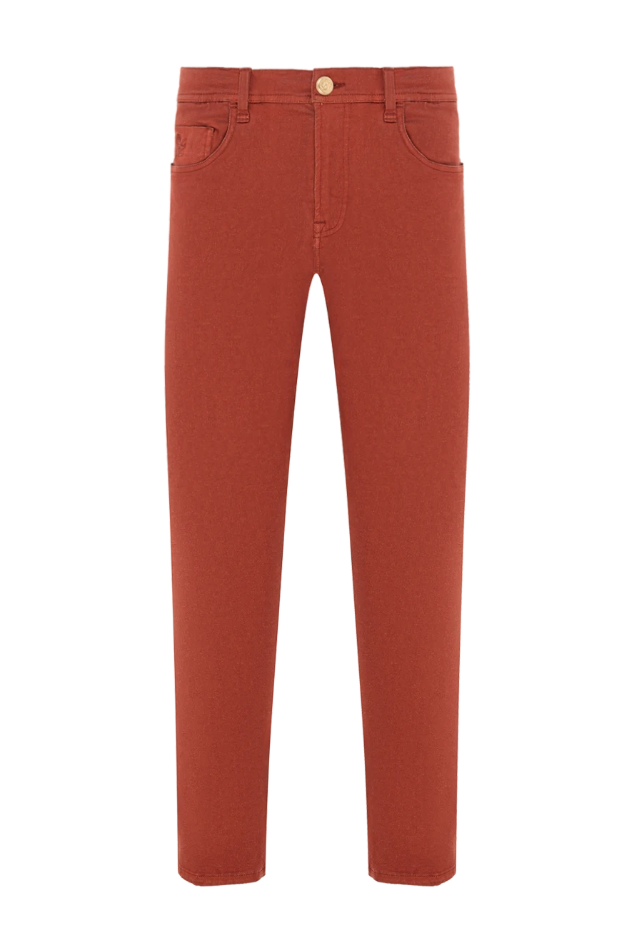Scissor Scriptor яркие джинсы в тёплом кирпичном цвете с вышивкой на кармане
189811 - фото 1