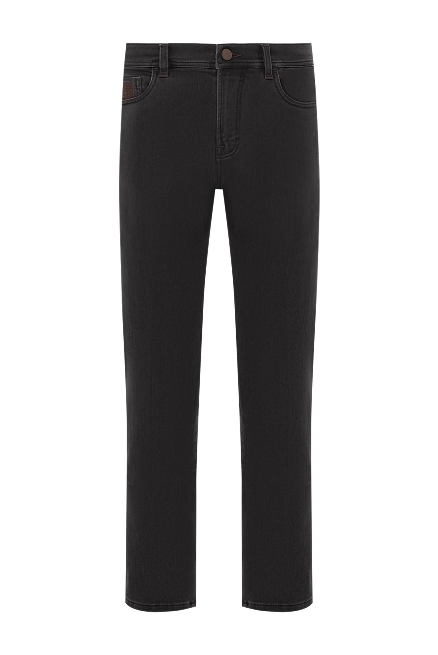 Scissor Scriptor black men's jeans made of stretch denim with branded trim
189812 - photo 1