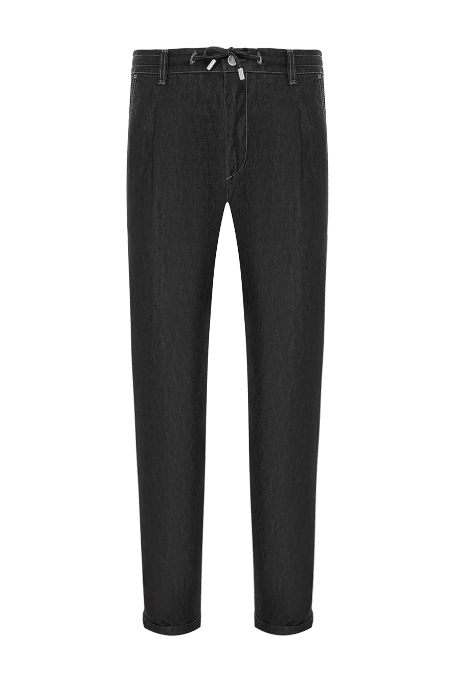 Scissor Scriptor жіптері бар қара джинсы шалбар және артқы қалталары клапандар 189825 - фото 1