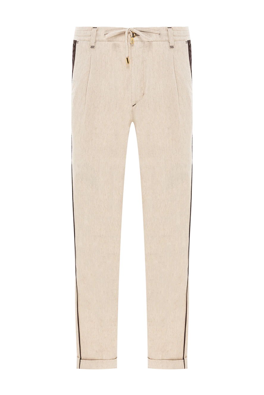 Scissor Scriptor бежевый зығыр және мақта-мата шалбар 189835 - фото 1