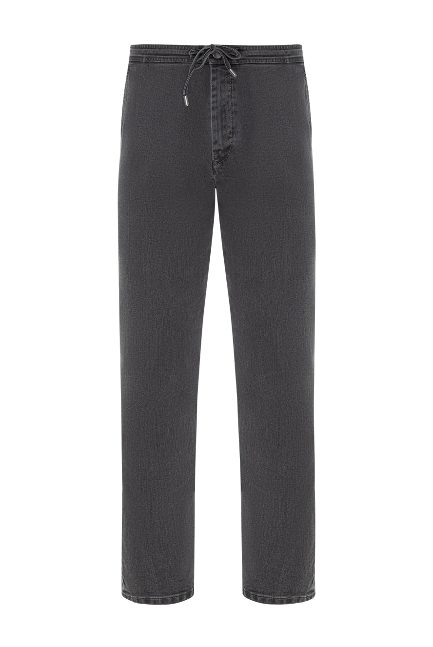 Scissor Scriptor джинсы из хлопка графитового цвета с эластичным поясом и кулиской 189843 - фото 1