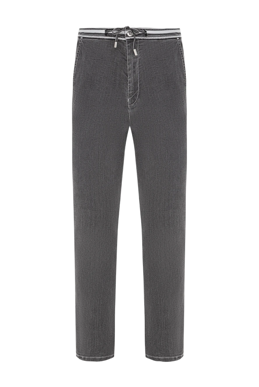 Scissor Scriptor брюки из смесового хлопка серого цвета с прострочкой по поясу
189844 - фото 1