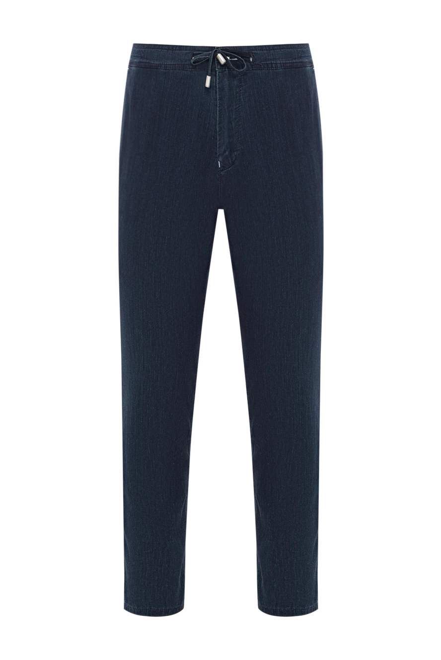 Scissor Scriptor мужские синие джинсы с кулиской и прямым кроем из легкой ткани
189852 - фото 1