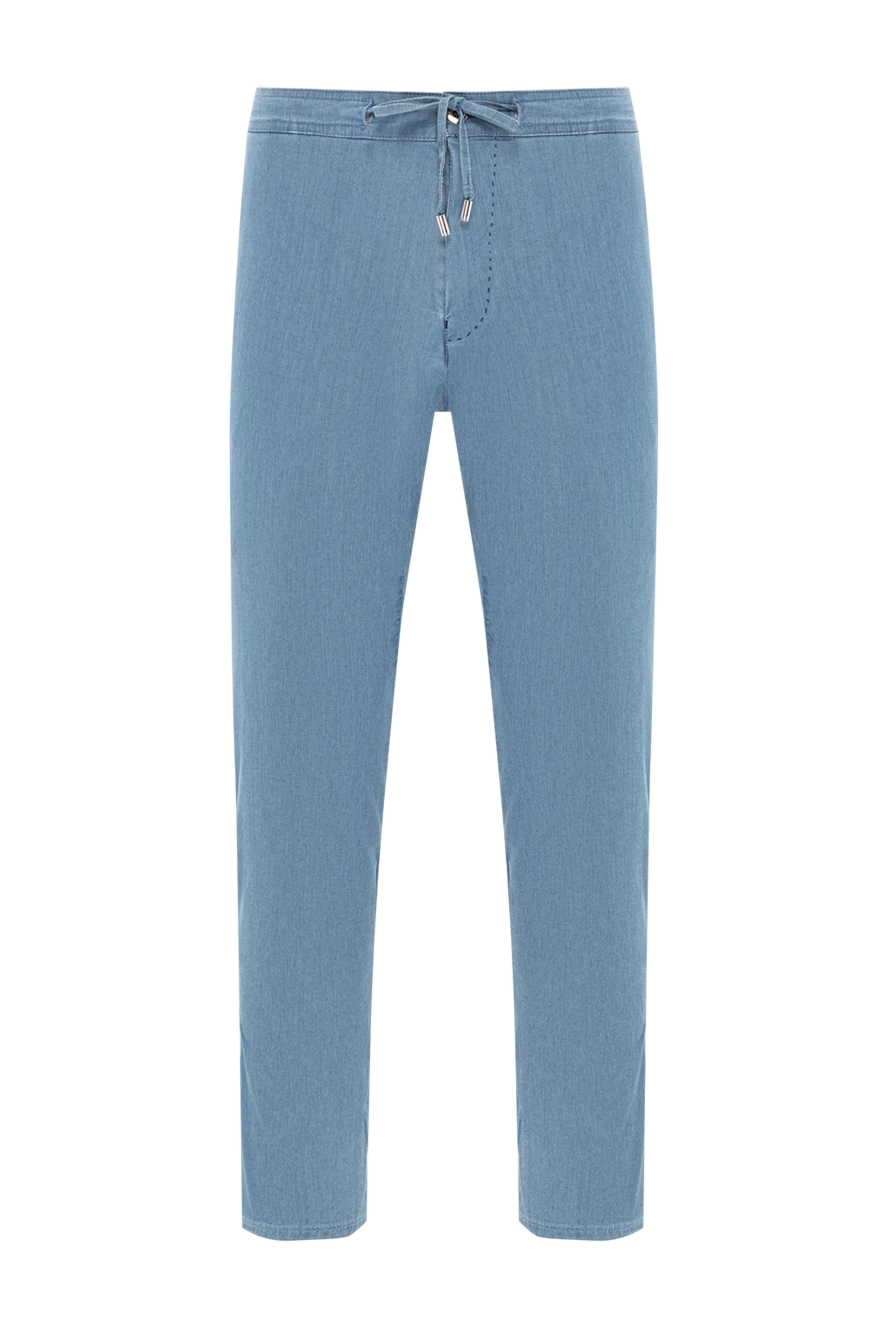 Scissor Scriptor көк түсті галстук және тегіс құрылымы бар жазғы шалбар 189853 - фото 1