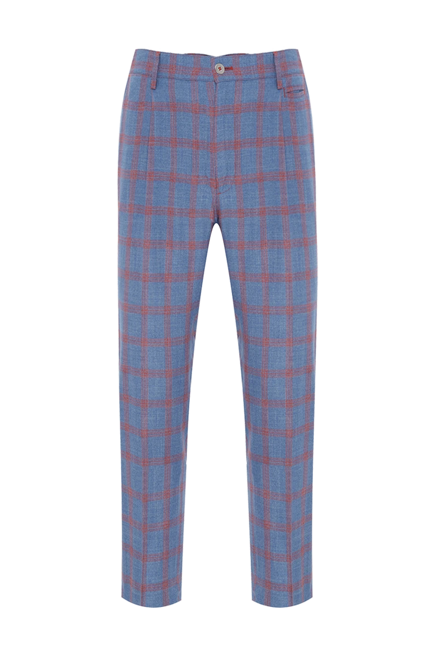 Scissor Scriptor классические брюки синие в клетку с красной нитью и фактурной поверхностью
189861 - фото 1