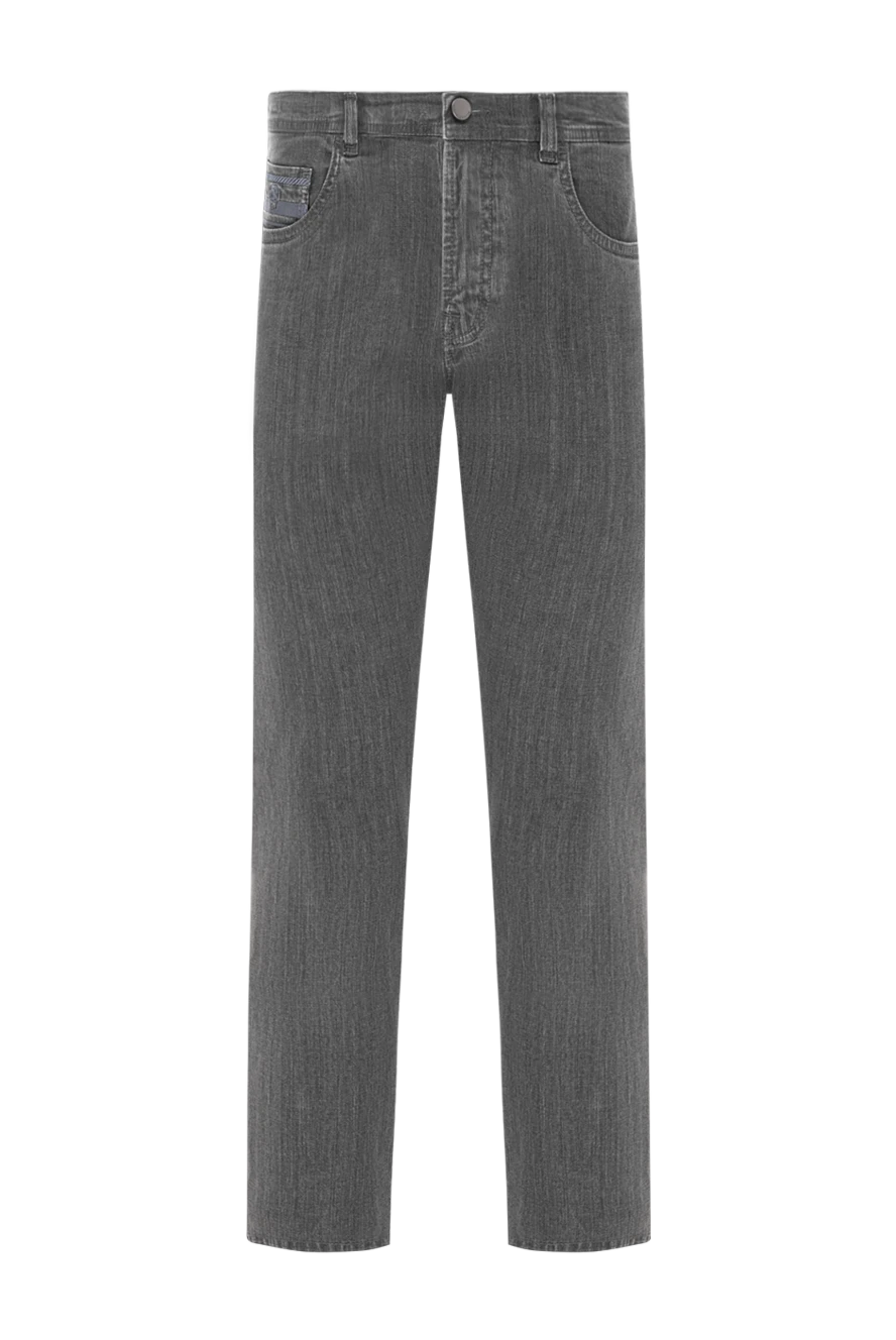 Scissor Scriptor gray straight fit jeans made of soft cotton denim 189905 - photo 1